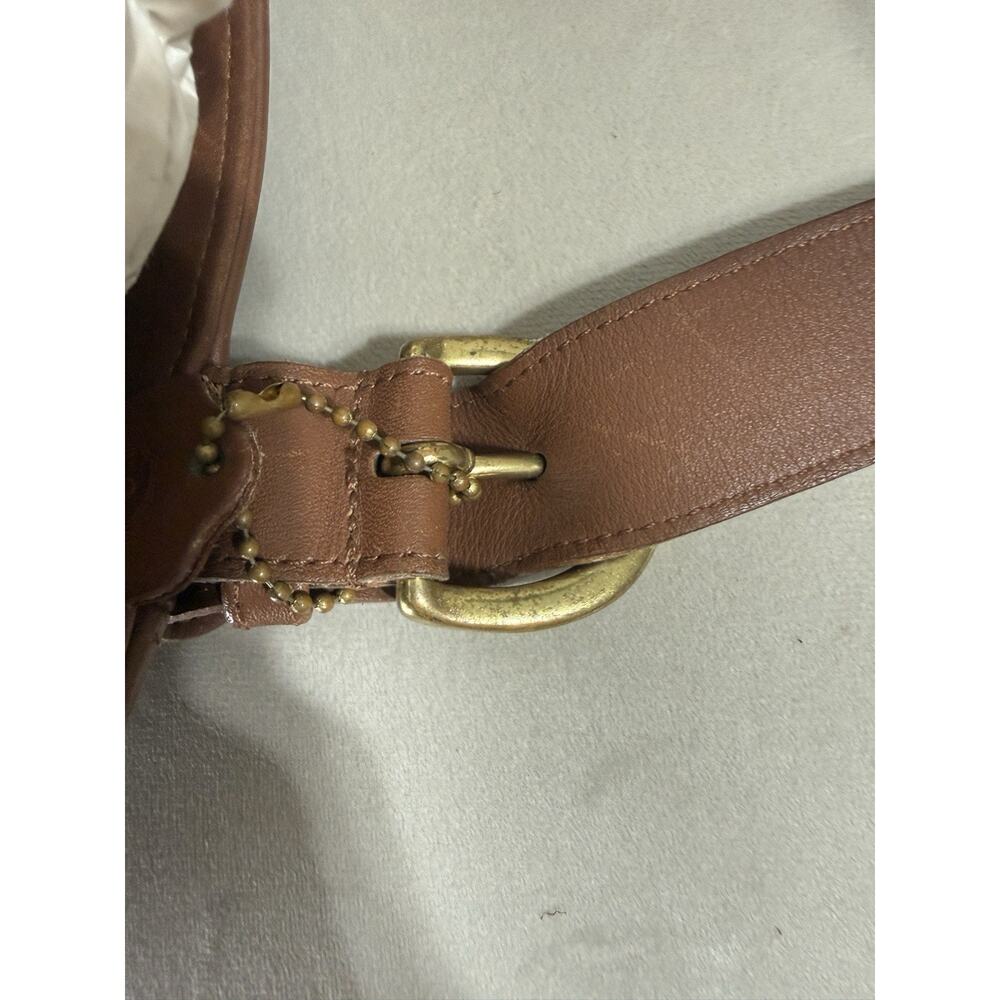 Vintage COACH Brown Leather Waverly Tote Bag Zip Closure 4133 90s USA 12.5x9 - Picture 9 of 16